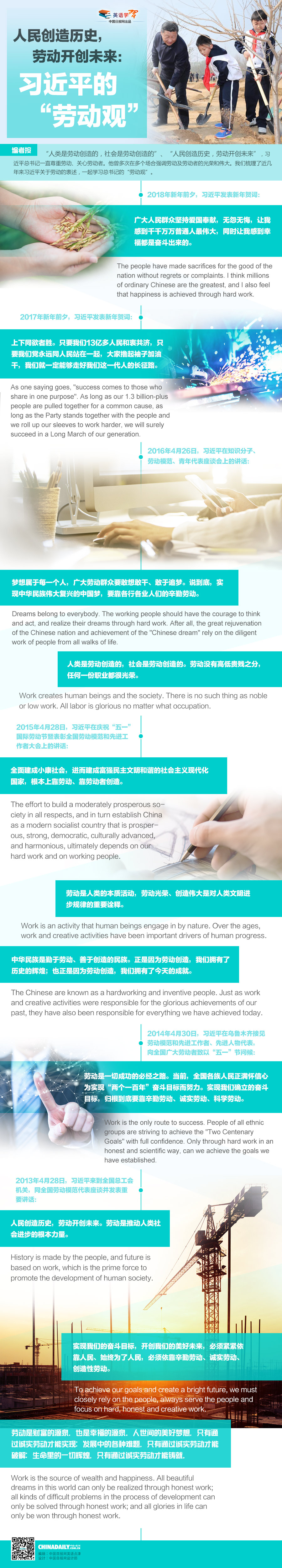 人民創(chuàng)造歷史，勞動開創(chuàng)未來：習近平的“勞動觀”